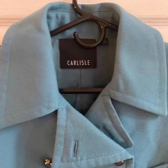 Carlisle Womens Blue Wool Pea Coat Jacket - Picture 2 of 6